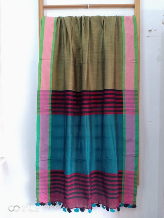 Beige handwoven dupatta